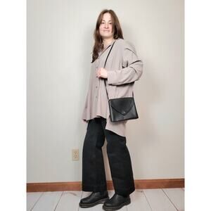 H&M Envelope Crossbody Bag Faux Leather Black